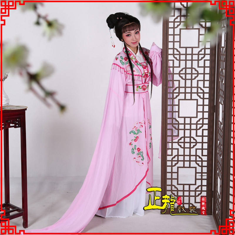 蓬安花旦黄梅戏服古装戏服水袖戏剧假云肩长披